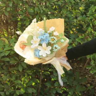 成品毛线针织花花束风信子手捧花束送闺蜜女友对象毕业情人节礼物