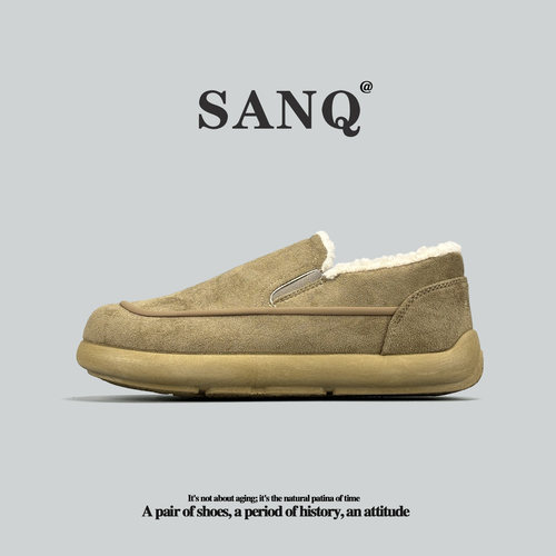 外贸一脚蹬棉鞋加绒保暖雪地靴