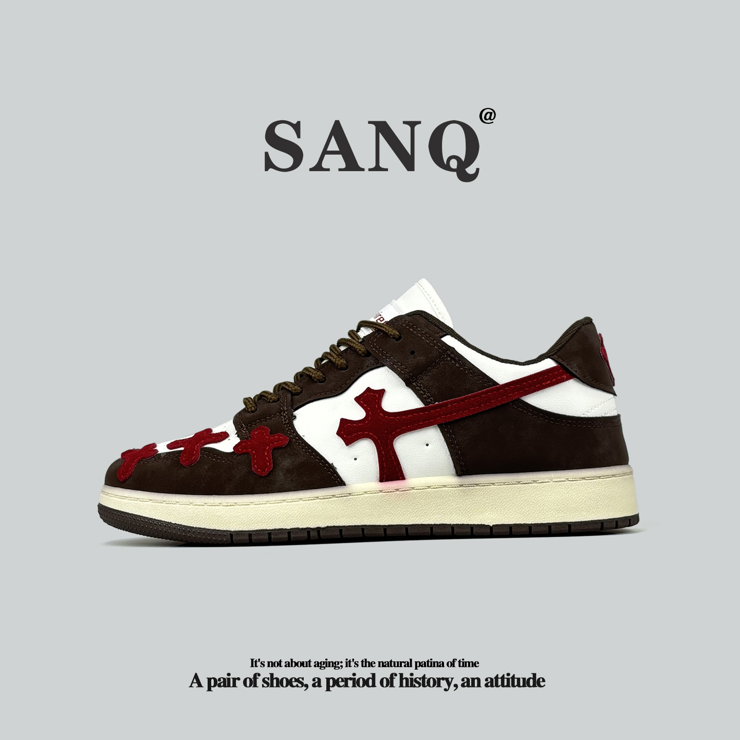 外贸美式小众板鞋复古老钱风德训鞋户外日常运动休闲鞋百搭旅游鞋