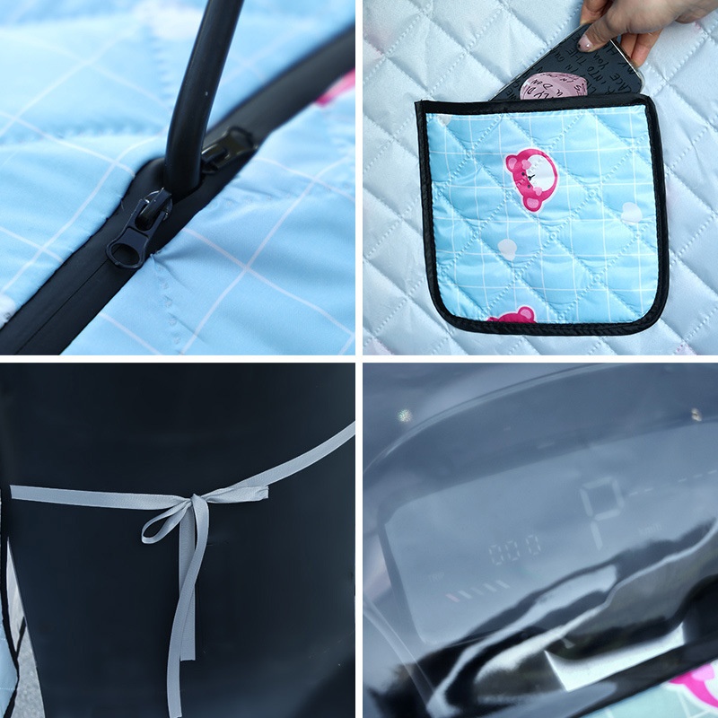 头蓬式电动车防风罩摩托车三轮车新款防晒防雨遮阳通用型挡风被