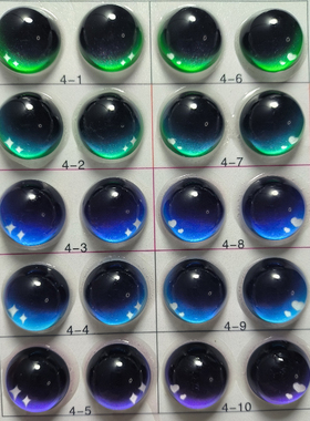 S SS玲娜贝儿磁吸固定眼珠迪士尼改娃眼珠蓝色爱心款玻璃眼球20mm