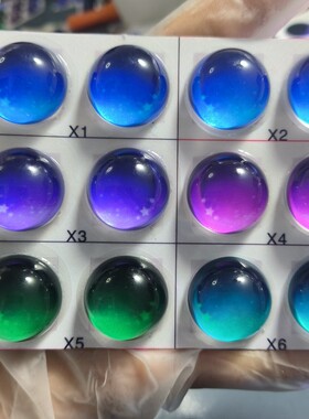 S SS玲娜贝儿磁吸固定眼珠迪士尼改娃眼珠蓝色爱心款玻璃眼球20mm