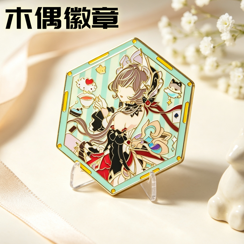 游戏周边木偶桑多涅金属徽章cos道具百搭创意胸针二次元痛包谷子图片