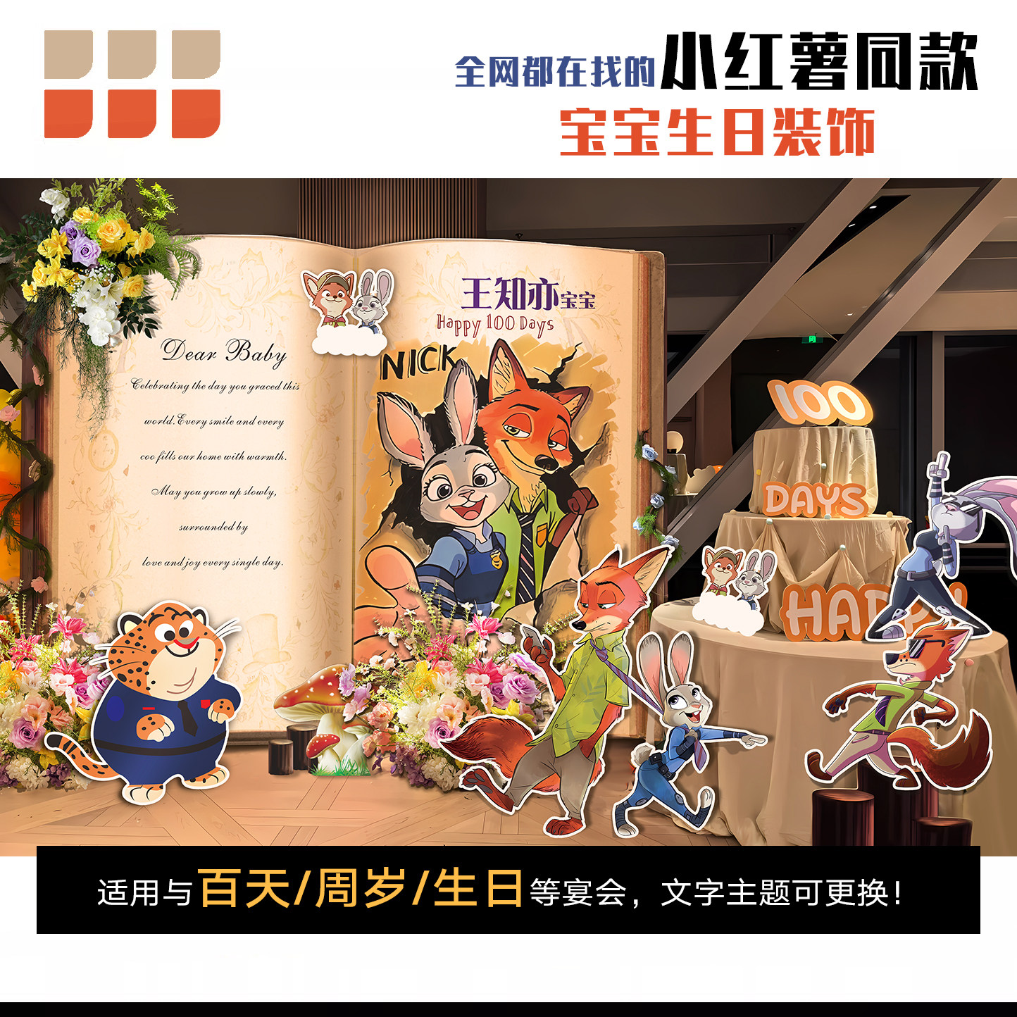 疯狂动物城主题生日布置装饰场景男女孩周岁气球背景墙kt板可爱,节庆用品/礼品,装扮布置套餐,淘宝优惠券,粉丝福利购,淘宝优惠卷