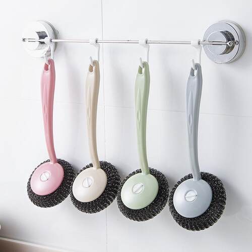 Long-Handle Pot Brush, Kitchen Cleaning Tool, Multi-function