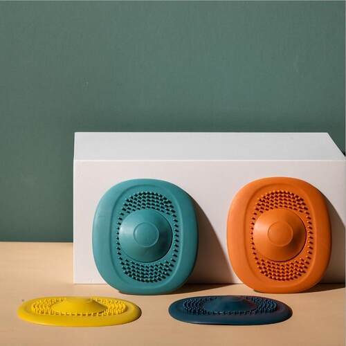 Press-type bathroom drain hair filter net, kitchen sink filt