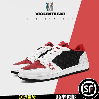 暴力熊情侣板鞋轻奢时尚复古印花