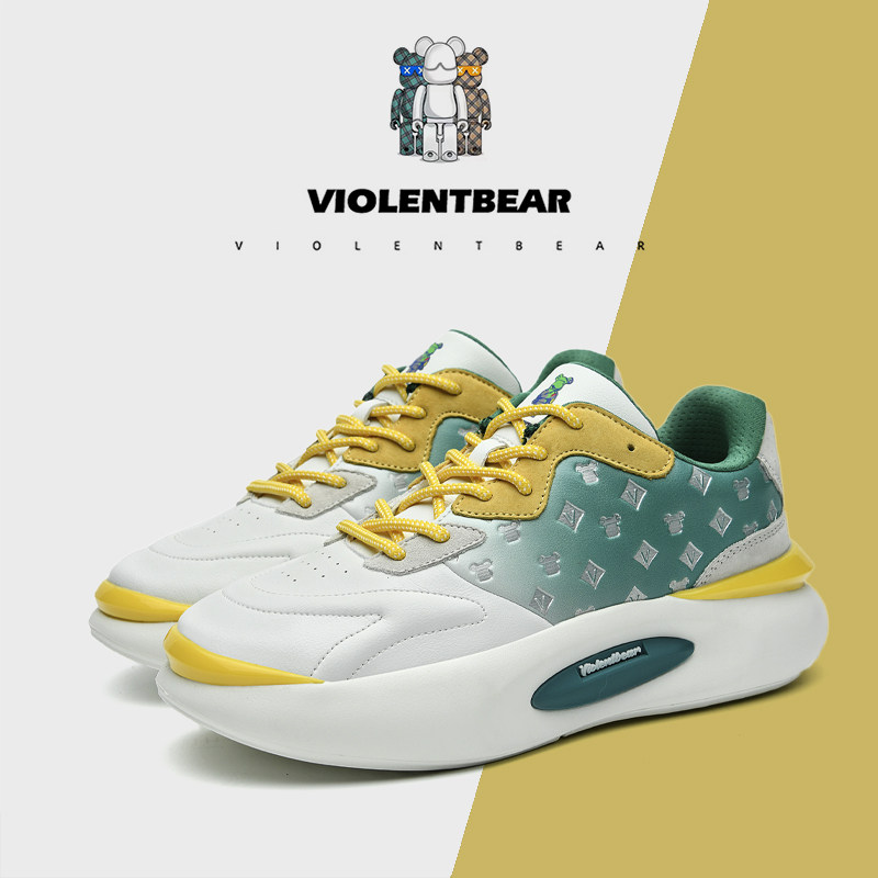 暴力熊旗舰店官方正品新款百搭男鞋轻便厚底女款情侣款运动休闲鞋