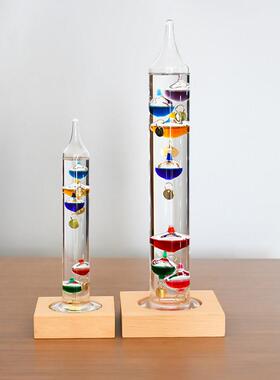 伽利略彩球物理悬浮温度计酒柜客厅玻璃摆件学生物理学创意礼品