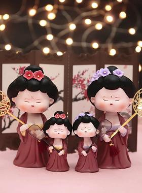 网红娘娘驾到新款唐朝仕女摆件复古风房间家具装饰品车载内饰礼品