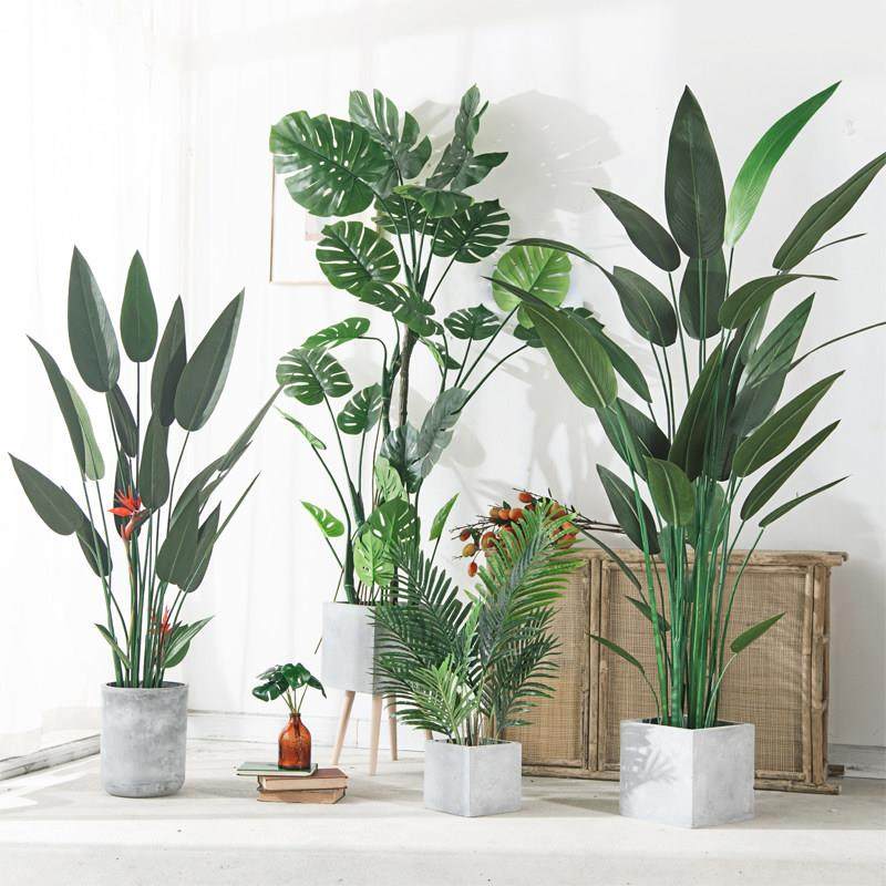 北欧风大型彷真植物美人蕉彷生绿植假树盆栽客厅橱窗装饰造景摆件,家居饰品,仿真植物盆景,淘宝优惠券,粉丝福利购,淘宝优惠卷