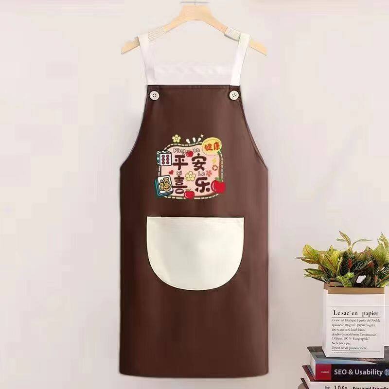 围裙女款2025新款冬女士专用围腰女厨房防水防油长袖餐饮耐磨饭店