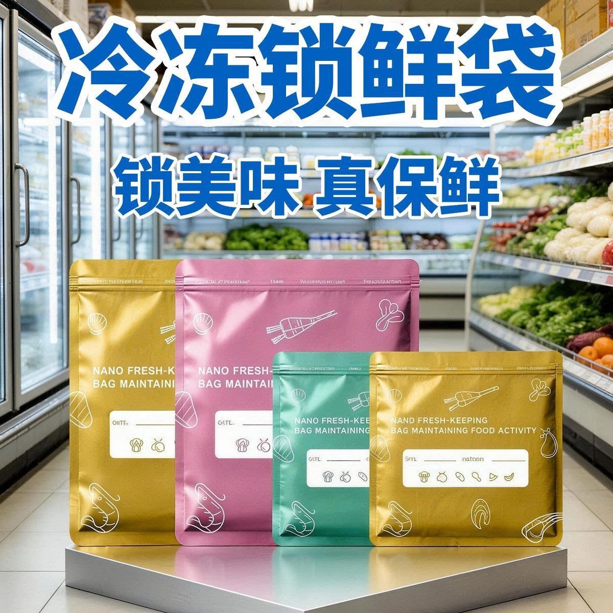 加厚铝箔密封保鲜袋防串味
