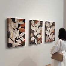 立体手绘肌理花卉油画组合法式复古风高级感客厅落地装饰挂画手工