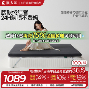 麻大师护脊宝5.0软床垫加硬神器S型麻小豆护脊薄款护腰硬床垫家用