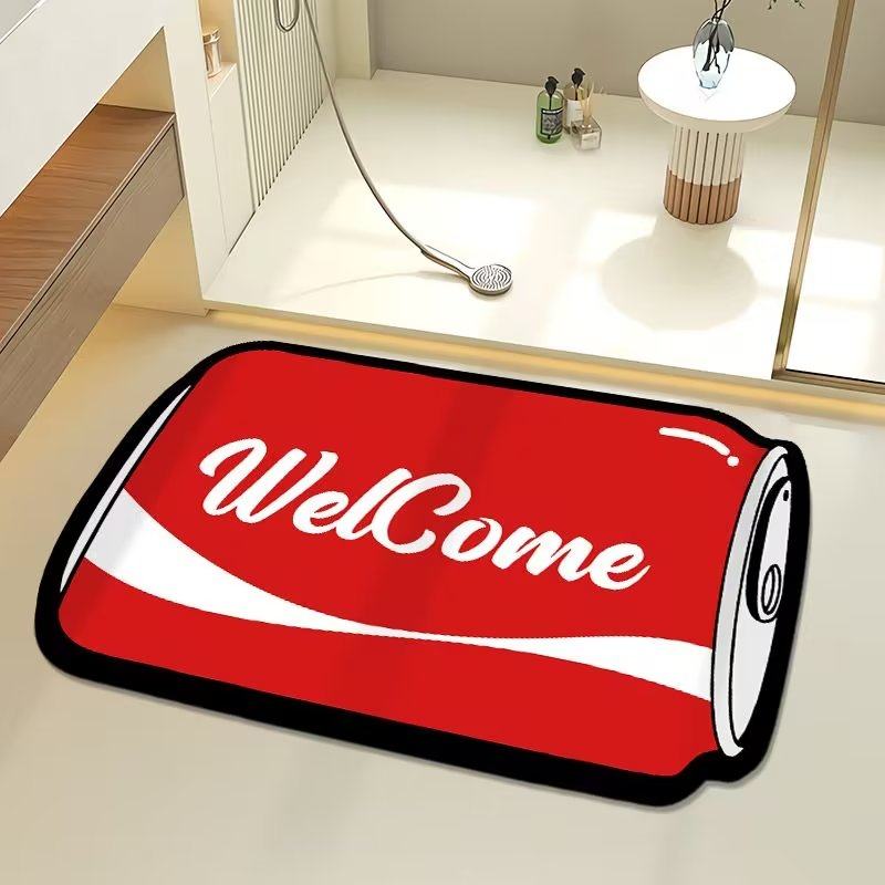 卫浴吸水地垫易拉罐卡通浴室卫生间防滑地垫家用洗手间入户门垫子,居家布艺,家用脚垫,淘宝优惠券,粉丝福利购,淘宝优惠卷