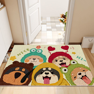 卡通丝圈入户门地垫进门除尘蹭土脚垫门口防滑耐脏可裁剪pvc地毯