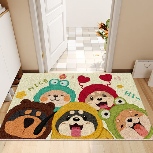 卡通丝圈入户门除尘蹭土耐脏脚垫