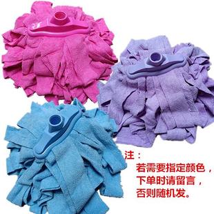 不掉毛家用吸水墩布头 贺源洗干湿两用毛巾布拖把 木地板地拖配件