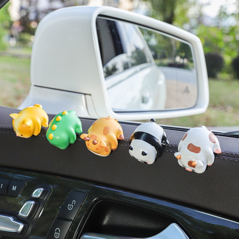 趴趴动物小摆件汽车中控台显示屏