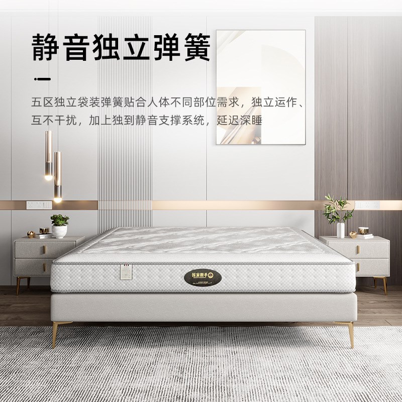 包邮乳胶床垫22cm厚1.5米 1.8m独立弹簧家用环保椰棕软硬两用床垫