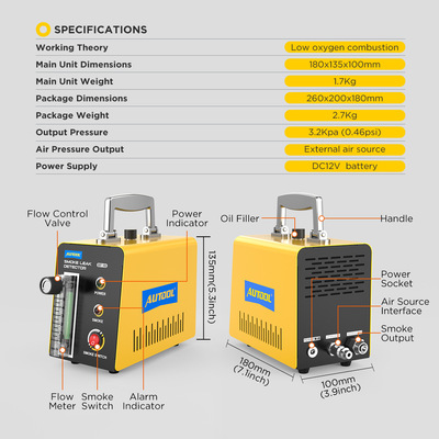 AUTOOL SDT103 Automotive Evap Smoke Tester Leak Detector