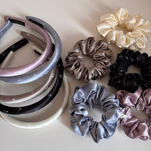 韩国小碎花缎面洗脸发箍女高颅顶秋冬印花头箍高级感发卡头饰发饰