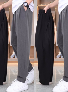 2025夏季新款休闲潮流ins休闲裤内男士百搭透气垂感小西裤AB38874