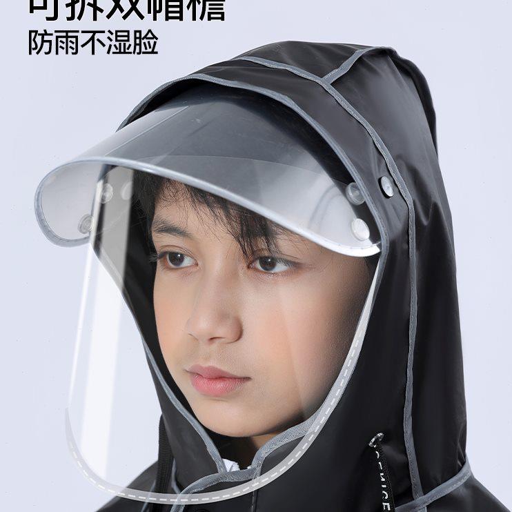 初中学生雨衣带书包位小学生上学专用长款全身防暴雨大童骑自行车