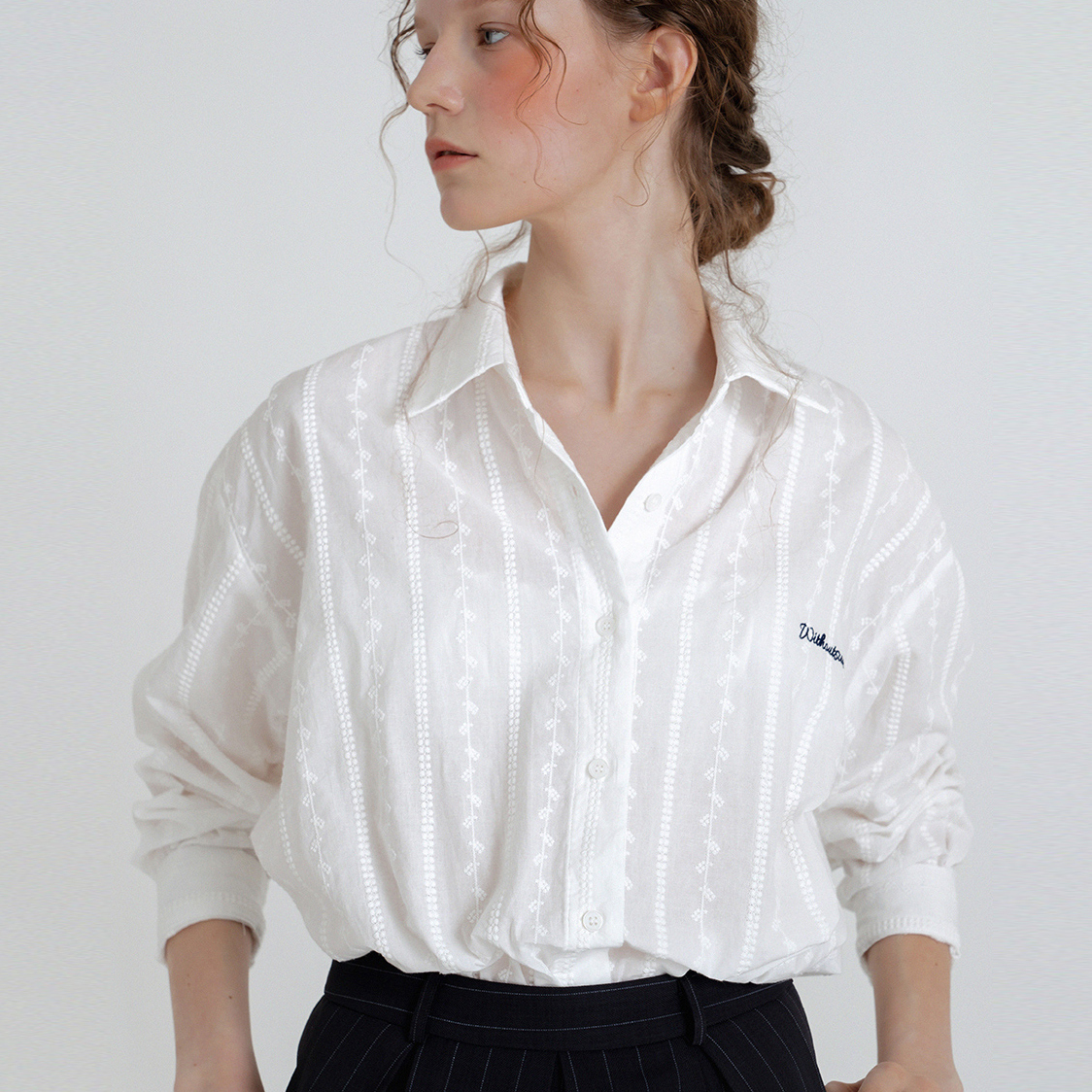 设计感小众白色衬衫女士上衣