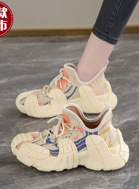 2024新欧货早秋爆款网红彩色惠州老爹鞋女温州浦田运动惠州娘惹鞋