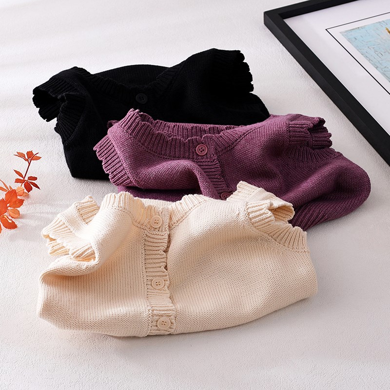 女童马甲春秋2024新款儿童洋气针织衫宝宝外穿毛线背心小女孩坎肩