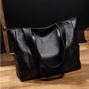 包包女2021新款超大容量女单肩包简约时尚休闲百搭软皮手提包大包