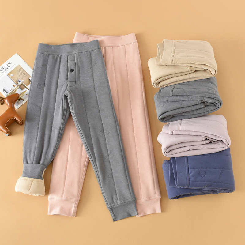 校服神器儿童保暖裤男童女童学生内穿秋冬季加绒加厚棉裤秋衣秋裤