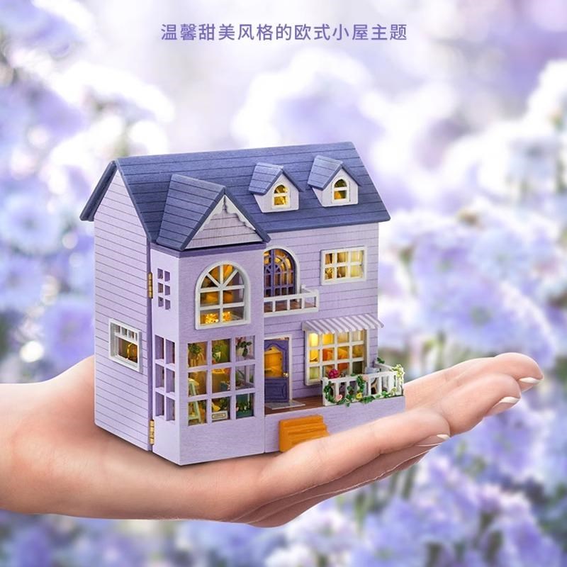 迷你多层小房间diy手工礼物可开合小屋木质节日生日送女孩闺蜜