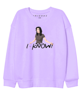 Friendsforever老友记官方限量周边同款莫妮卡 I know! 紫色卫衣