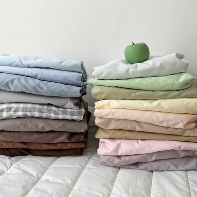 22色可选纯棉水洗棉床单床笠单件