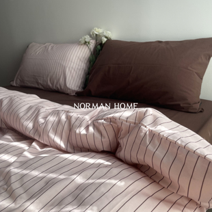 绯樱拿铁 ins少女小众绑带设计床上四件套纯棉全棉床单笠被套床品