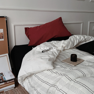 通用床品 被套床单四季 纽约浅梦 ins水洗棉床上四件套纯棉全棉新款