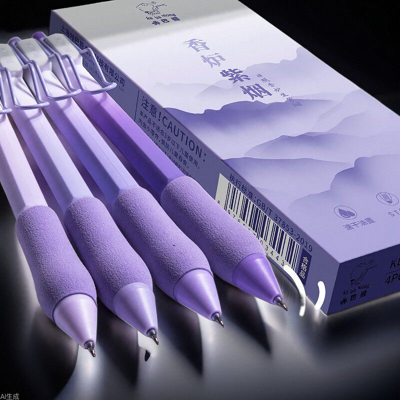 st软握学生按动中性笔笔头考试笔欧包刷题专用低高颜值重心速干