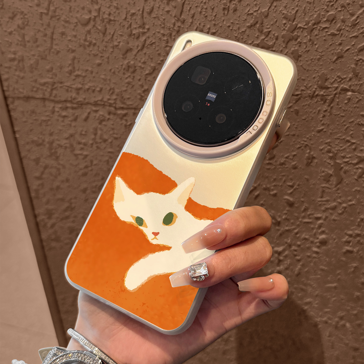 适用于vivox300手机壳橘猫