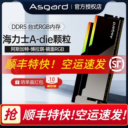 阿斯加特博拉琪32G 16Gx2 6000 6400 6600 6800台式机内存条DDR5