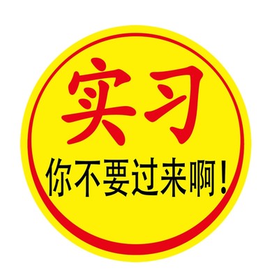 新手上路实习期车贴创意女司机反光磁吸个性搞笑文字汽车标志贴纸