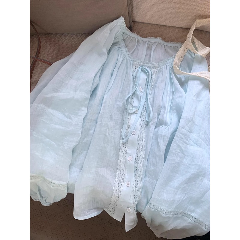南油轻奢高端品质｜蓝色衬衫上衣