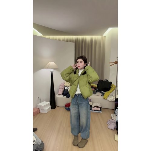 2025冬季女大码白鸭绒羽绒服