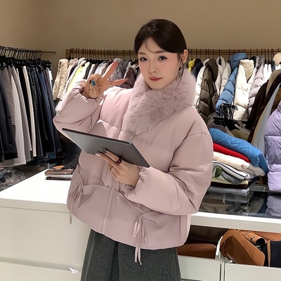 超百搭大毛领羽绒服保暖白鸭绒