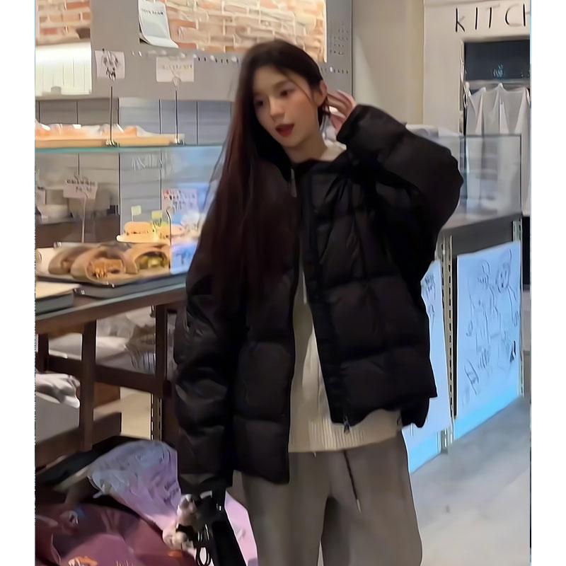 小个子百搭时尚通勤气质羽绒服