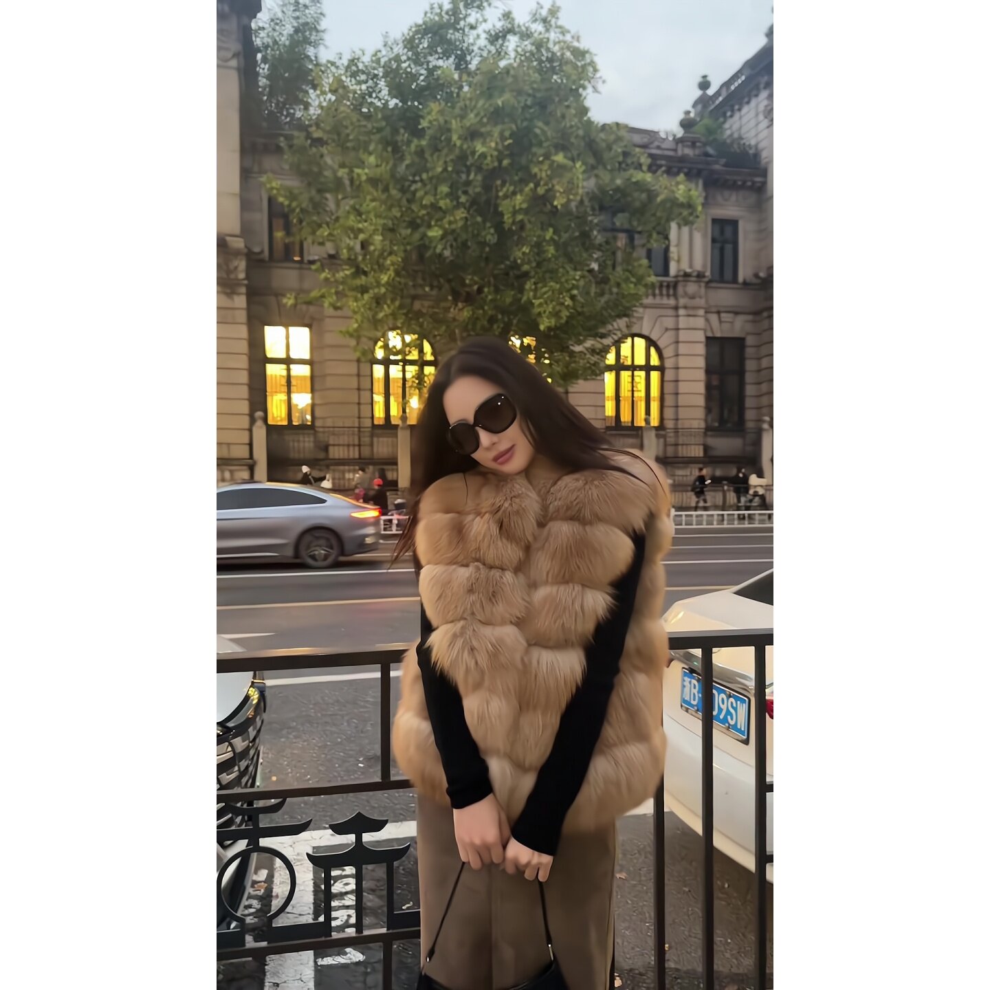 千金风狐狸毛皮草马甲显瘦背心