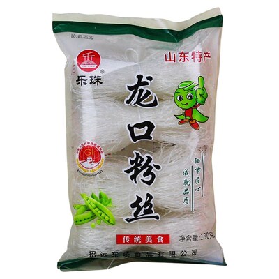正宗乐珠龙口粉丝山东特产豌豆粉袋装凉拌火锅做汤家用商用180g
