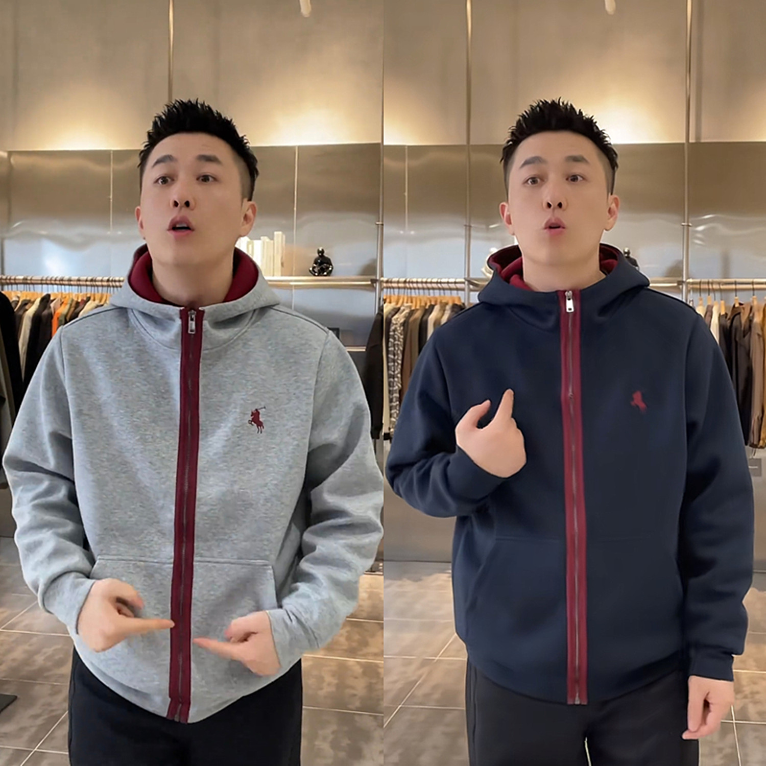秋季重磅连帽拉链开衫卫衣外套